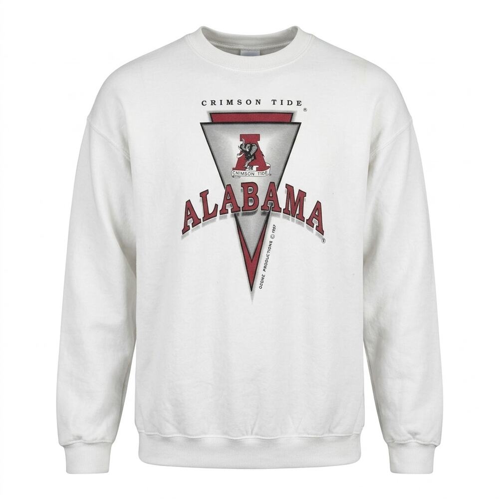 Gildan Alabama Crimson Tide Graphic White Crewneck Sweatshirt Men Size XXL